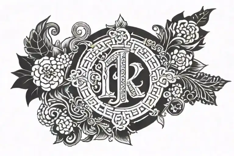 Roman numbers 11 2 1974 tattoo design idea