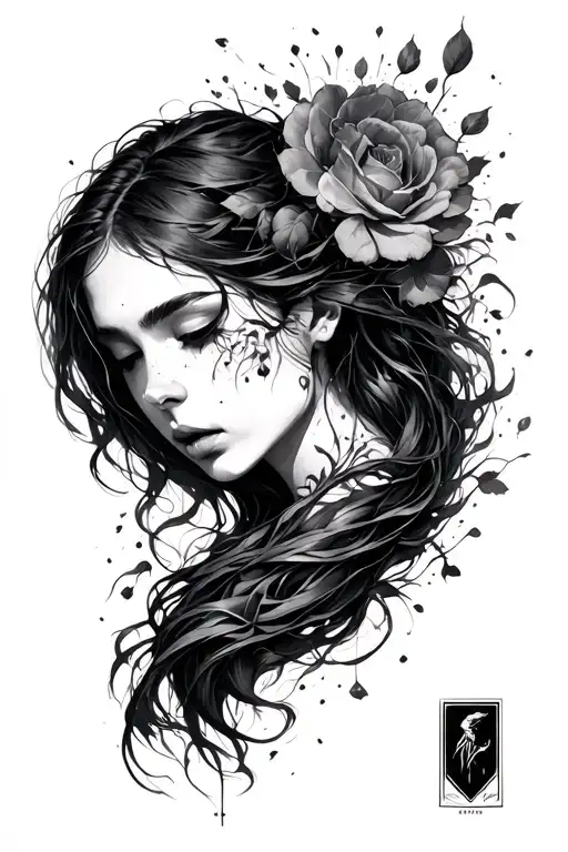 struggle with loss and change, capturing the pain of letting go, the chaos of transition, and the desire to move on tattoo design idea