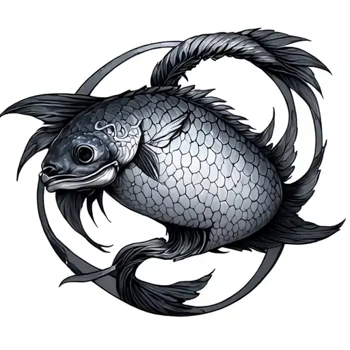 Libra Pisces tattoo design idea