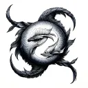 Libra Pisces tattoo design idea