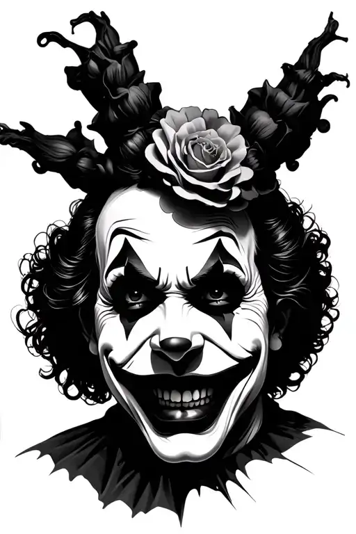 art the clown tattoo design idea