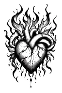 set your heart ablaze tattoo design idea