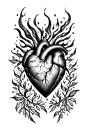 set your heart ablaze tattoo design idea