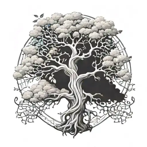 Tree of Life and heaven  tattoo design idea