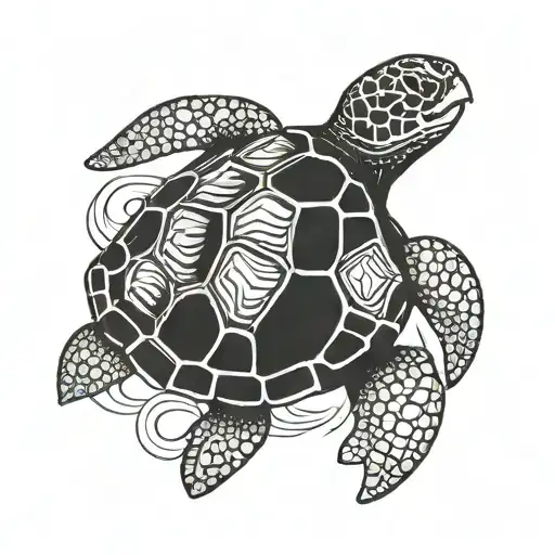 sea turtle tattoo design idea