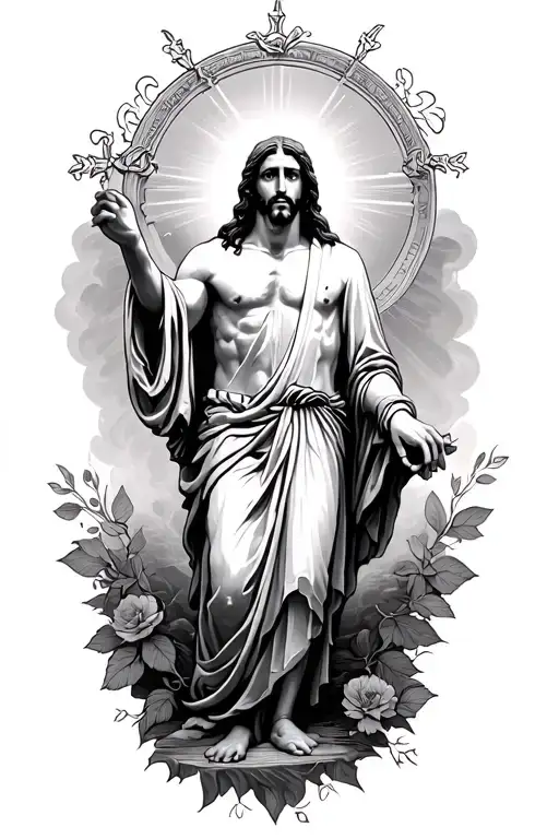 Jesus Resurrection tattoo design idea