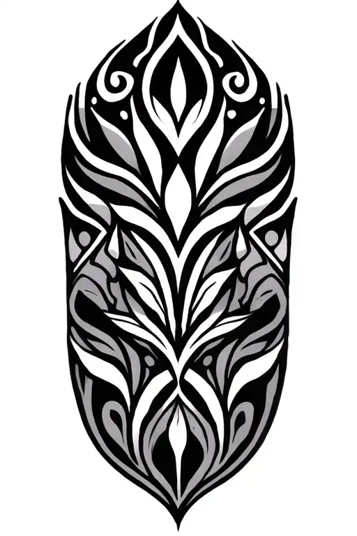 filipino tribal pattern tattoo design idea