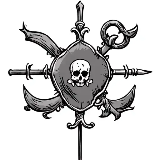 Breton flag years pirates tattoo design idea