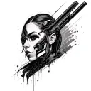 Cyberpunk 2077 tattoo design idea