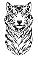 tiger, wolf, lion, turtle, fox, pig, dolphin, cow, bear, otter, raccoon tattoo design idea