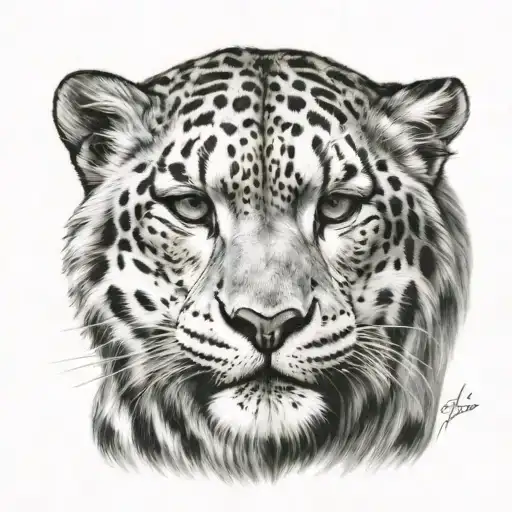 snow leopard  and genghis khan  tattoo design idea