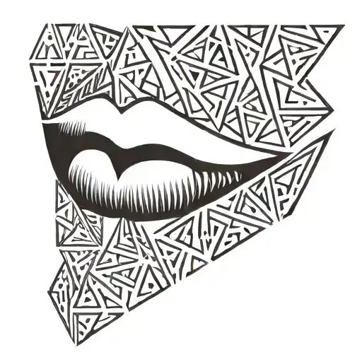 kiss mark tattoo design idea