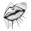 kiss mark tattoo design idea