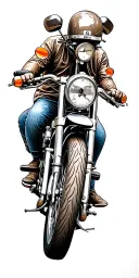 Old european motor bike tattoo design idea