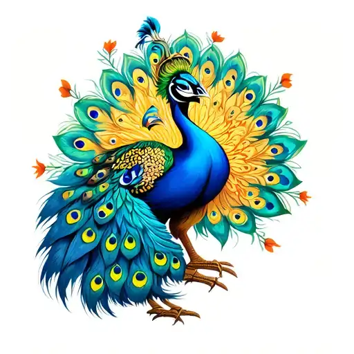 murugan vel peacocks features tattoo design idea