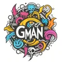 g man art studio logo tattoo design idea