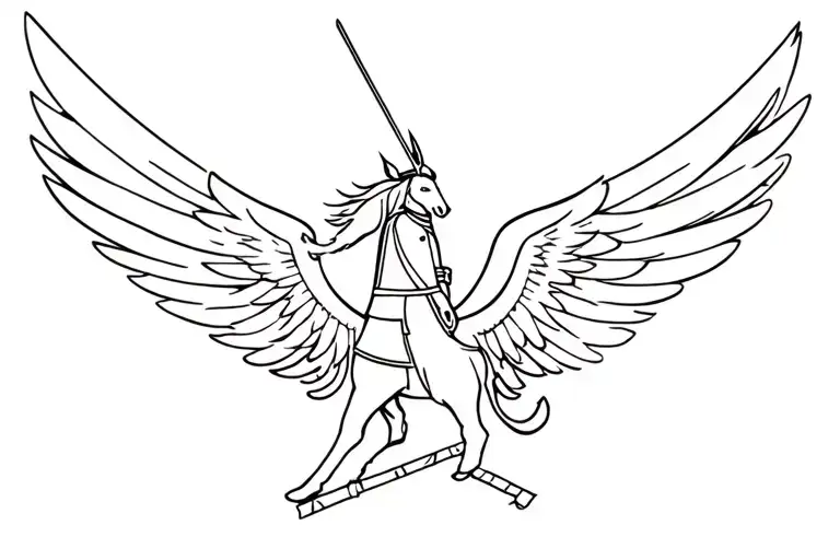 Polish Winged Hussar warrior tattoo design idea