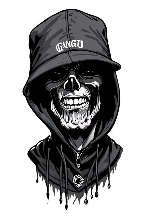 Gangsta Hood tattoo design idea