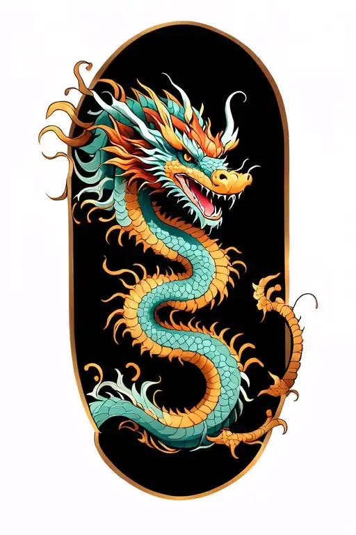 3 head dragon tattoo design idea