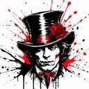 mad hatter tattoo design idea