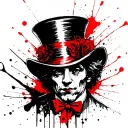 mad hatter tattoo design idea