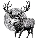 Celtic Stag tattoo design idea