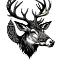 Celtic Stag tattoo design idea