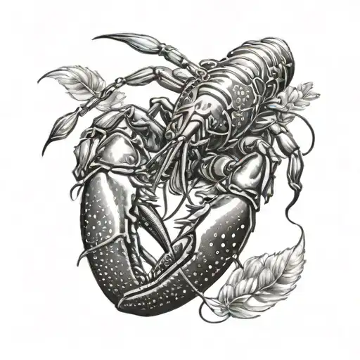 Lobster tattoo design idea