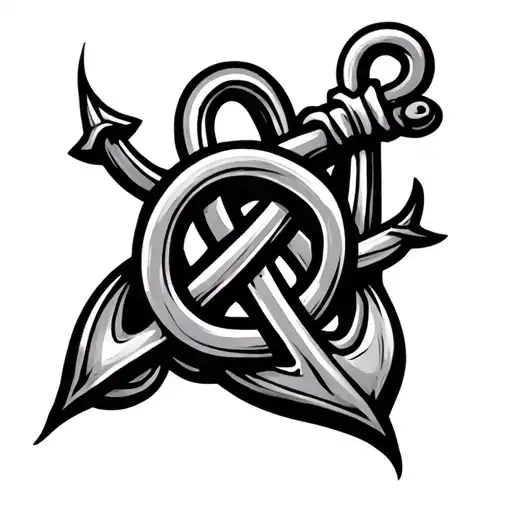 Irish knot and anchor tattoo tattoo design idea
