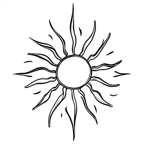 Spiral Sun tattoo design idea