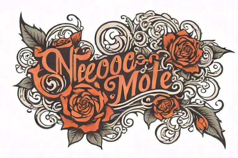 last name written tattoo design idea