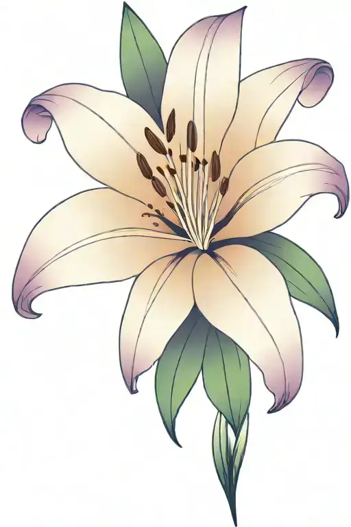 lily flower purple flowers tattoo design idea
