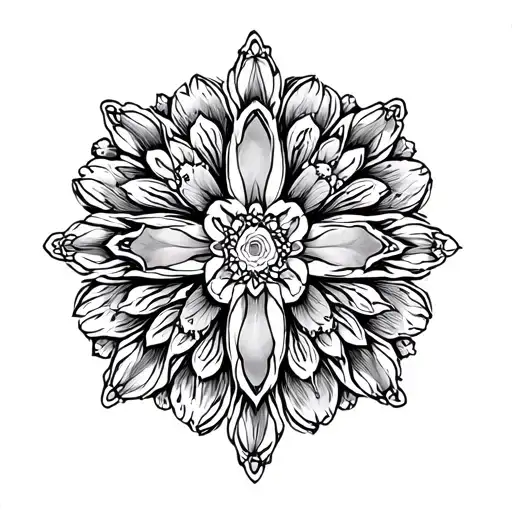 cross mandala tattoo design idea