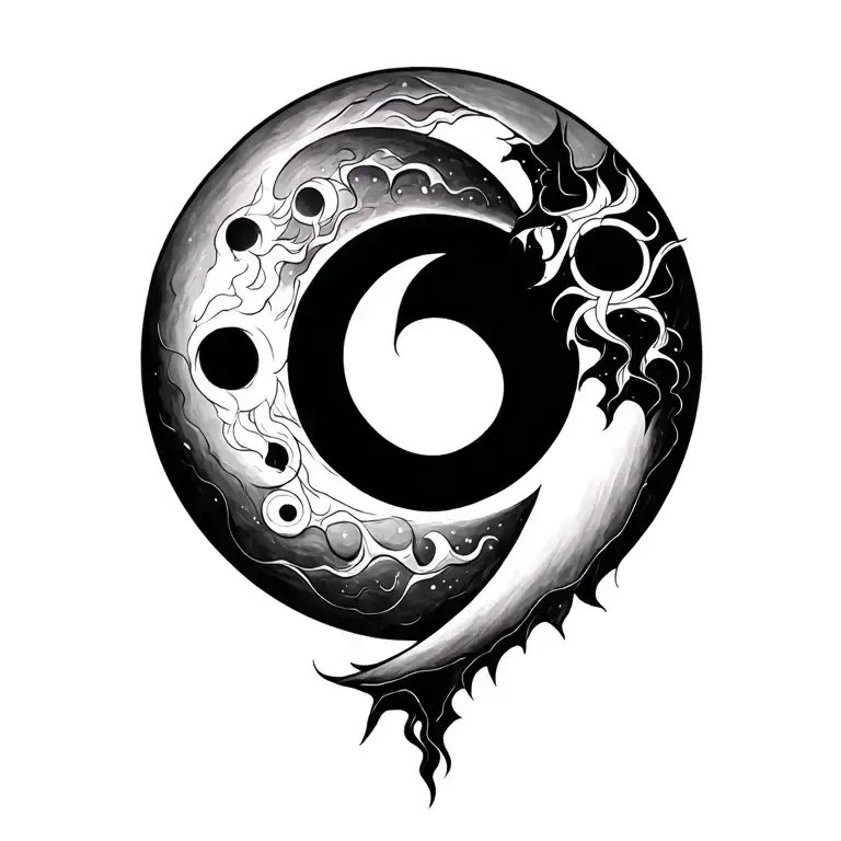 soul eater sun and moon for each shoulder tattoo tattoo design idea