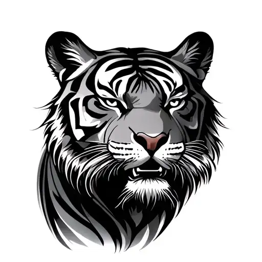 Chinese tiger tattoo design idea