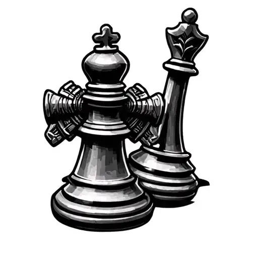 "Traditional black knight chess" black knight chess piece tattoo design idea