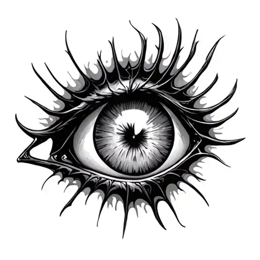 devil eye web tattoo tattoo design idea