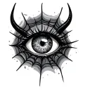 devil eye web tattoo tattoo design idea