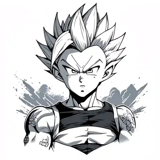 vegeta Bulma tattoo design idea