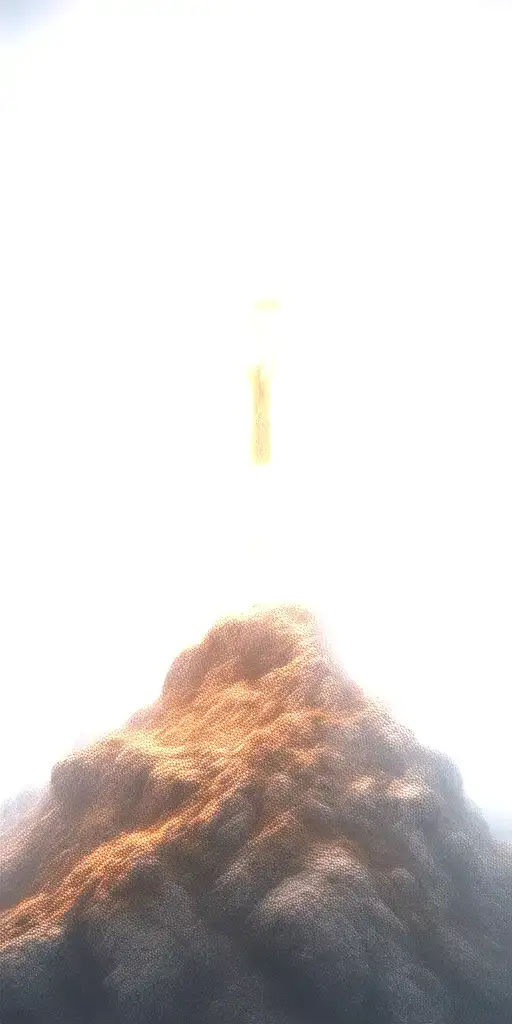 christian cross summit of a mountain landscape ray of sunshine, hyper realistic portrait of Jesus Christ,  tattoo design idea