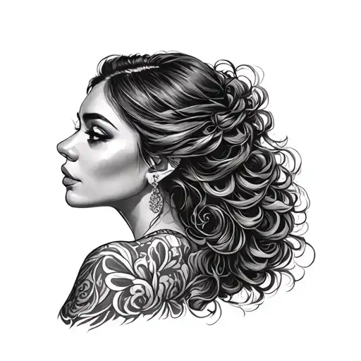 Christina in cursive writing tattoo design idea