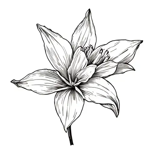 Jonquil flower blooming tattoo design idea