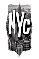 "NYC" "NYC" New York skyline in the background tattoo design idea