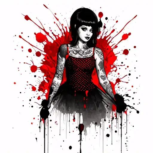 sissy girl dressed tattoo design idea