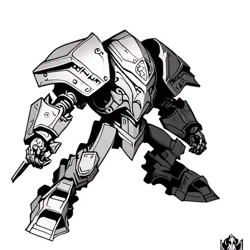 'warhammer 40k' imperial knight  tattoo design idea