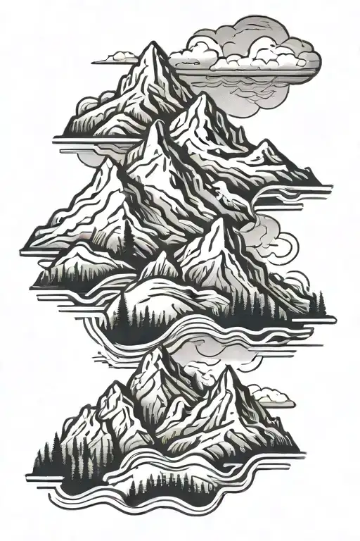 mountains Utah tattoo design idea