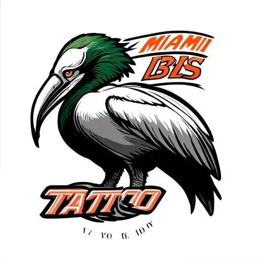 Badass miami hurricanes Ibis tattoo design idea