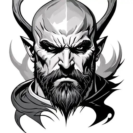 Kratos sleve tattoo design idea