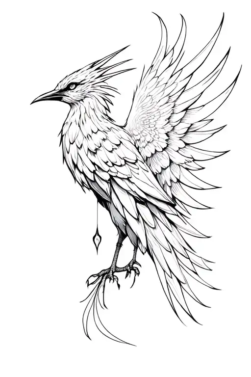 Firebird tattoo design idea