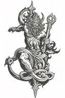 poseidon god tattoo design idea